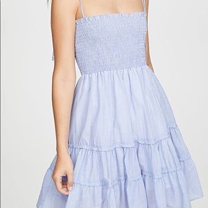 Blue and White Striped Dress